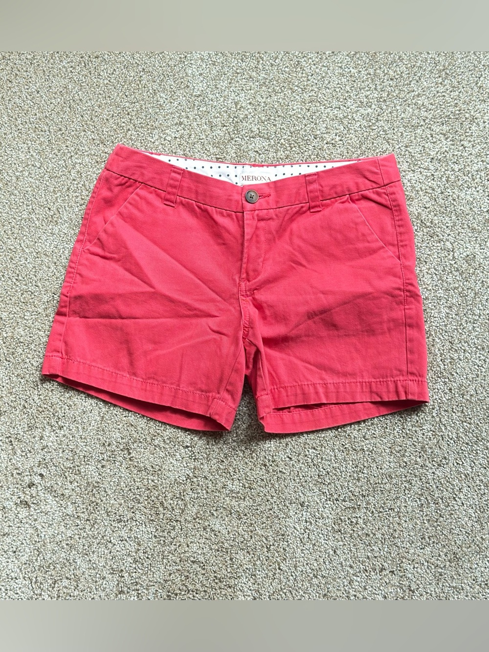 Merona Bright Red Womens Chino Shorts SIZE 2
